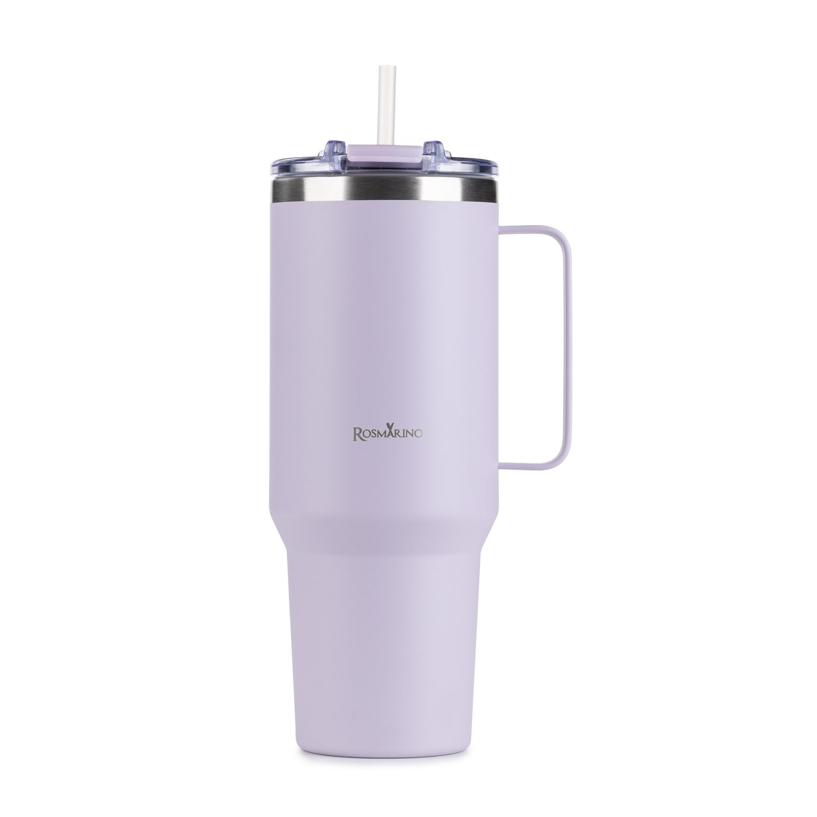 ROSMARINO Kubek termiczny XXL, 1160 ml, ze słomką, utrzymuje zimno przez 11 h i ciepło przez 7 h, szczelny, nie zawiera BPA, kubek do kawy To Go