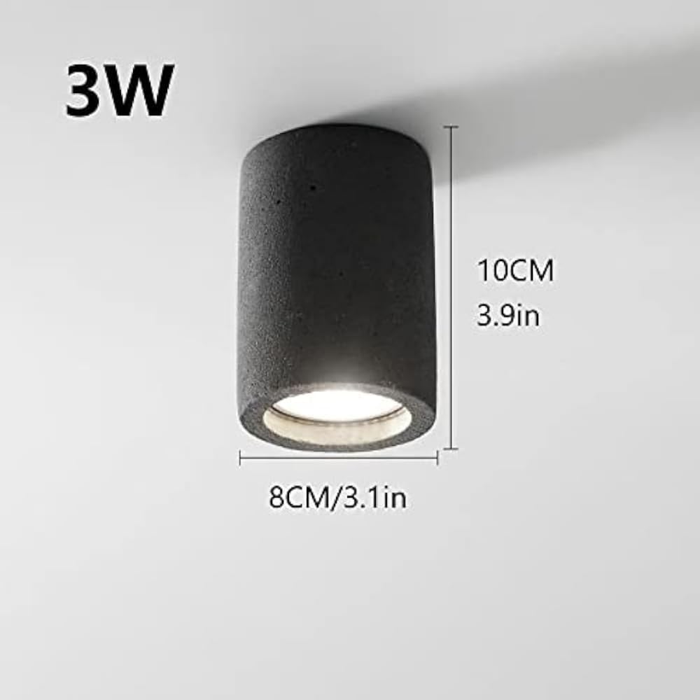 Faretti da soffitto a LED da 3 W, faretti cilindrici da soffitto per Interni, per corridoio, corridoio, Galleria, Cucina, Soggiorno, Camera da Letto (3000 K)