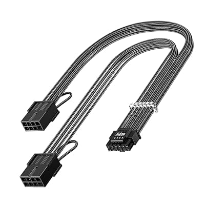 Fasgear 16 Pin GPU Cable Adapter Extension Cable, Black