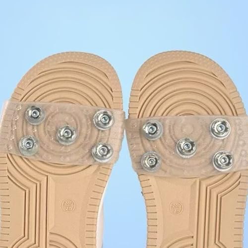 Xijobido Eisgriffe Für Schuhe - Klar Anti-Rutsch Griffe Für Schuhe | Rutschsicherung Traktions Spikes | Für Winter Und Schnee Und Wandern Gehen Klettern Angeln Dachdecken Golf