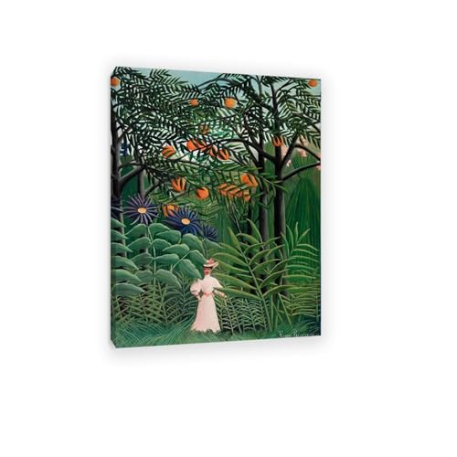 Impression Henri Rousseau paysage forêt tableau moderne de salon 55x40cm décoration murale