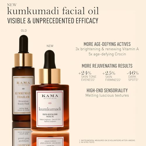 Image of Kama Ayurveda Kumkumadi Youth-Revistalising Facial Oil | Rich in Vitamin A & C (Pack of 2)
