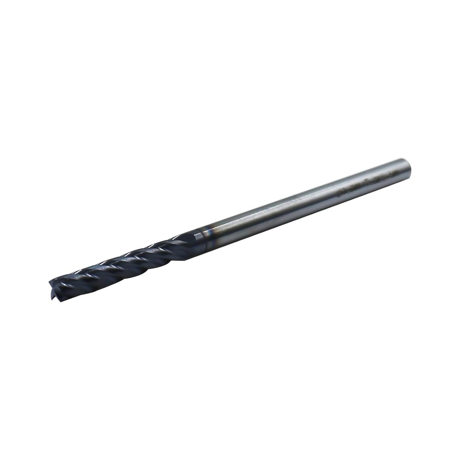 5pcs 1/8in Solid Carbide Long End Mills,4 Flute, 30 Degree Helix Bits Tool for Medium Hardness Steel, Brass, Iron