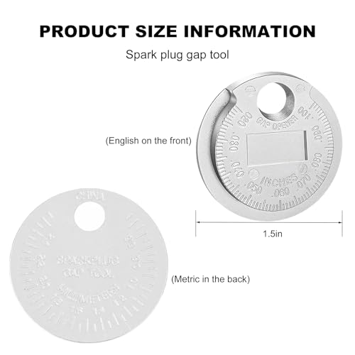 BWBWND Spark Plug Measuring Tool, Accurate Engine Sparkplug Gapping Tool Scaled from 0.020 to 0.100 Inch, Zinc Alloy Auto Wire Spark Plug Space Tool Gapper Gauge for Quick Reading
