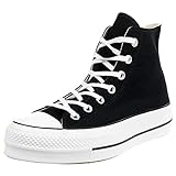 Lüftungslöcher an der Seite Converse Damen Sneaker high Chuck Taylor All Star Canvas Platform High Schwarz 42