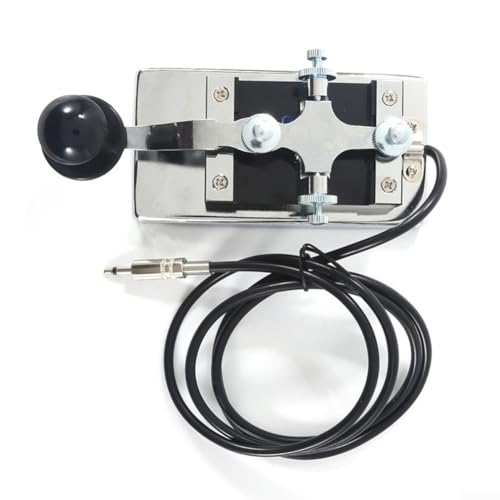 Llave de código morse K4 resistente para transmisión CW con conectores jack 4