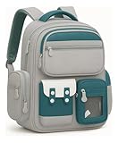 Mochila Escolar Infantil Masculina Impermeável 45cm – Leve, Ergonômica, Resistente, com Vários Compartimentos e Faixa Refletiva para Meninos e Meninas (Cinza)