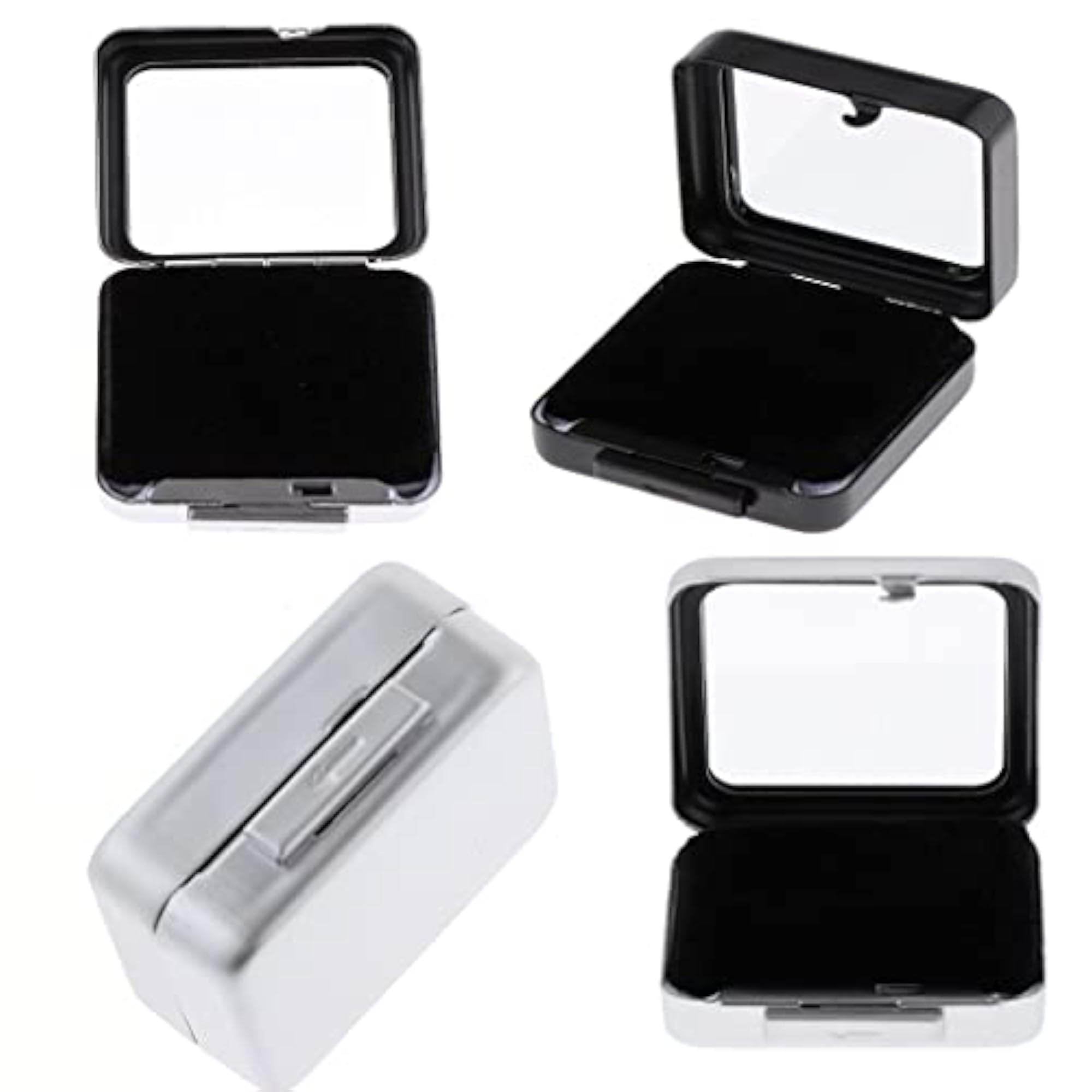 Metal Jewelry Gift Box for Loose Diamonds, Silver