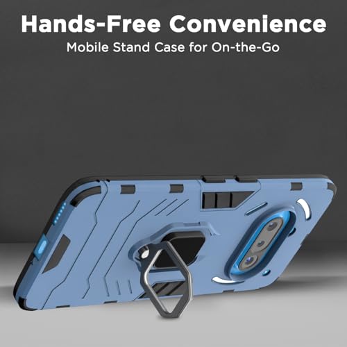 Image of Amazon Basics Back Cover for Nothing Phone 3a 5G |360 Protection Case | D5 Tough Armor Bumper Case (Blue)
