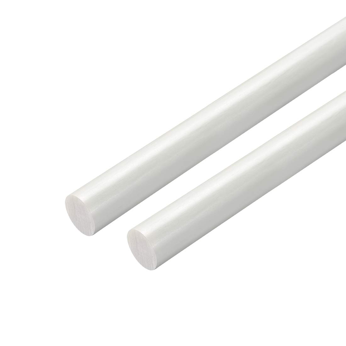 uxcell Plastic Round Rod,3/8 inch Dia 20 inch Length, White FRP Fiberglass Round Rod
