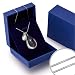 CLONG Dandelion Wish Necklace Seed Pendant Sterling Silver Snake Necklace with Teardrop Pearl Charm Necklace Length 18 inch Gift for Girls Women Friends Mom Daughter Wife Classmate