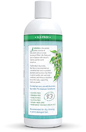 Auromere Ayurvedic Shampoo, Aloe Vera Neem - Vegan, Cruelty Free, Non-Gmo, Natural, Gluten Free, Sulfate Free, Paraben Free For Dry To Normal Hair (16 Fl Oz), 1 Pack #TOP1