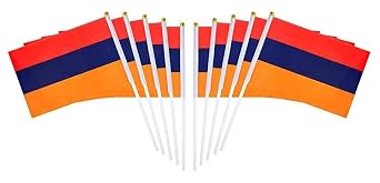 10 pack 44 kinds of Asian European plastic pole hand waving flag Armenia