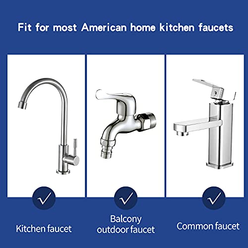 Upgraded Faucet Sprayer Attachment 360° Rotating Faucet Aerator Sink Sprayer, Universal Faucet Adapter with Pure Copper Joint and Rubber Adapter Fits Most Size Water Tap Anti-Splash and Water-Saving