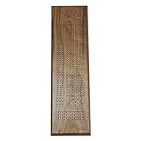 Classic Cribbage Set - Solid Walnut Wood Continuous 3 Track Board with Metal Pegs