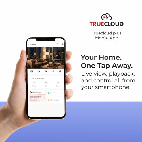 Image of Trueview 3MP Wi-Fi ATC Robot Camera | BIS-ER (STQC Certified) WiFi CCTV Camera | All Time Color Night Vision | Pan Tilt | Smart Tracking | 2-Way Audio | Memory Card & Cloud | Alexa | T18296S