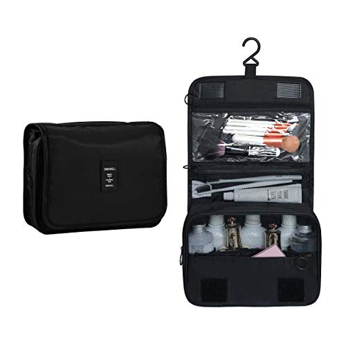 MOST ORIGINAL DESIGNM Hanging Toiletry Bag Large Travel Cosmetic Organizer Waterproof Portable Makeup Pouch for Mens Boy & Women Girls with Sturdy Hook(black)