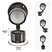 Maxxima LED Outdoor Flood Wall Light, Exterior Security Light with Adjustable Head, 800 Lumens, Featuring Motion Sensor and Dusk to Dawn Sensor, 3000K Warm White, Brown Fixture