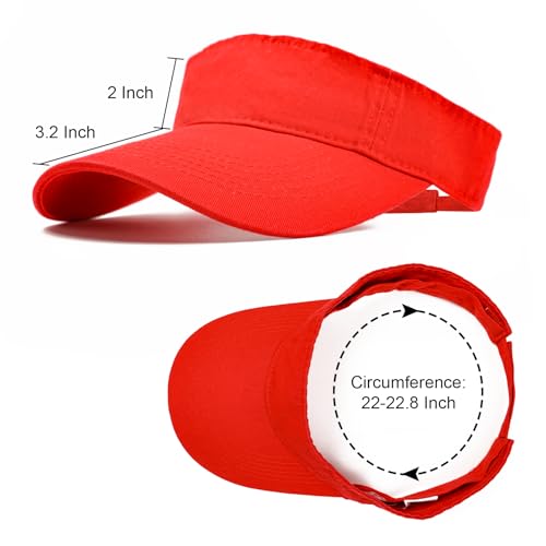 Image of ANDICEQY Sport Sun Visor Hats Adjustable Empty Top Baseball Cap Cotton Ball Caps for Women and Men