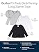 Gerber Toddler Girls' 3-Pack Long Sleeve Shirts, Black, White & Gray, 12 Months