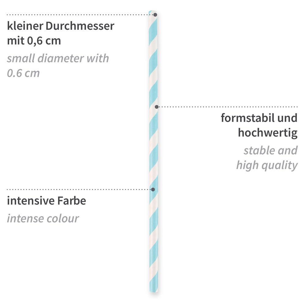 FRANZ MENSCH 3000 Stück NATUREStar Papiertrinkhalme Classic, gestreift | FSC®-Mix, rot-weiß, L: 19,7cm, Ø: 0,6cm, Karton, Papier-Trinkhalme, Rührstäbchen, Strohhalme