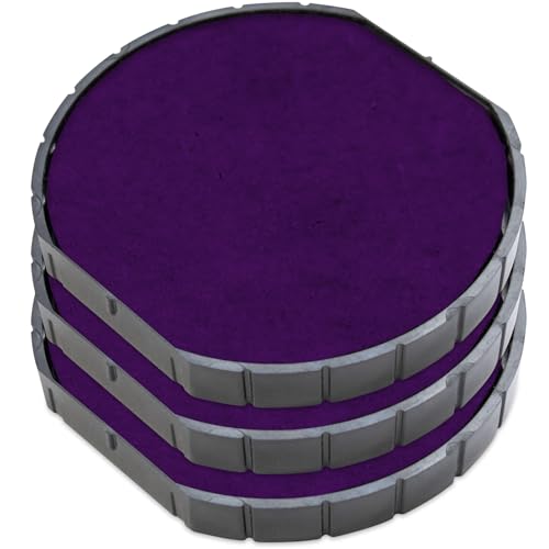 COLOP E/R50 Non-Toxic, Water Based Premium Replacement Pad for Printer R50 Stamp - Pack of 3 - Purple