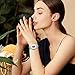 Imagen de JewelryWe Reloj Correa Elástica Calavera: Relojes de Pulsera Cuarzo Analógicos Redondo para Hombre y Mujer Escala de Números Romanos Plata