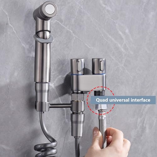 Vanne commande double grise pour douche bidet et robinet machine à laver multifonction - 6