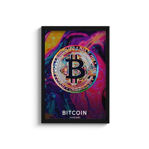 Quadro Decorativo Moeda Bitcoin
