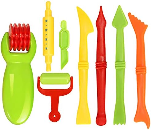 Dokpav Clay Dough Tool Kit, 26 Pcs Smart Play Dough Tools, Plastic DIY Playdough Set with Models Molds Rollers Cutters Extruders for Children DIY Crafts Working 4 41aDvpgARbL. AC