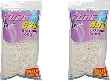 STANWELL   PURE   Hand-Rolled Extreme Slim Long Filter 6mm x 30mm Value Pack 600, Set of 2