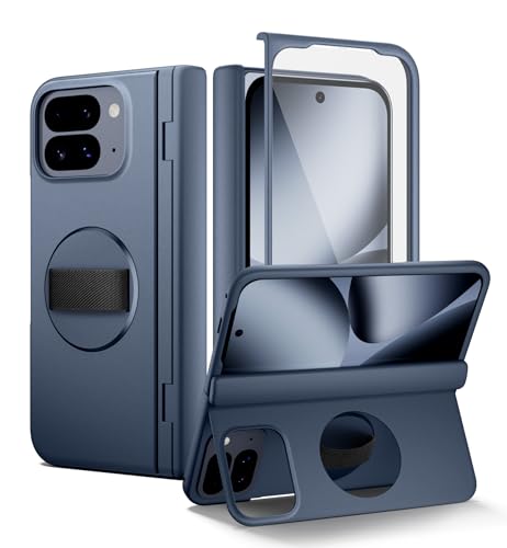 SURITCH �Ή�Google Pixel 10 Pro Fold �P�[�X 360°��]���n���h�X�g���b�v�A�O���b�v�z���_�[�A�L�b�N�X�^���h�A�X�N���[���v���e�N�^�[�A�q���W�ی�@�\�t���A�X�����Ŋ��ȑϏՌ��ی�J�o�[ �u���[