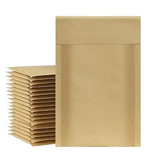 UCGOU Natural Kraft Bubble Mailers 4×8 Inch 50 Pack Brown Padded Envelopes #000 Small Business Mailing Packages Self…
