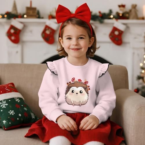 Toddler Sweatshirt Kids Clothes Girls Sweatshirts Long Sleeve Shirts Ruffle Outfits for Outdoor2