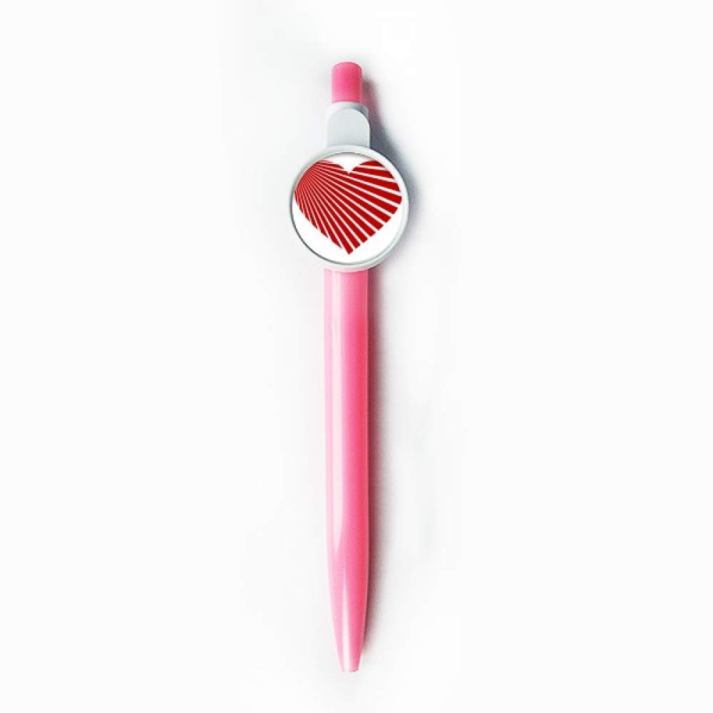 Stylo à bille rétractable bleu en forme de cœur pour la Saint-Valentin