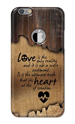 Image of PRINTFIDAA Love is The Only Reality and It is Not Mere Sentiment Printed Designer Hard Case for Apple iPhone 6 Logo (4.7 inch) / iPhone 6S Logo (4.7 inch) Back Cover -(e) RPM1010