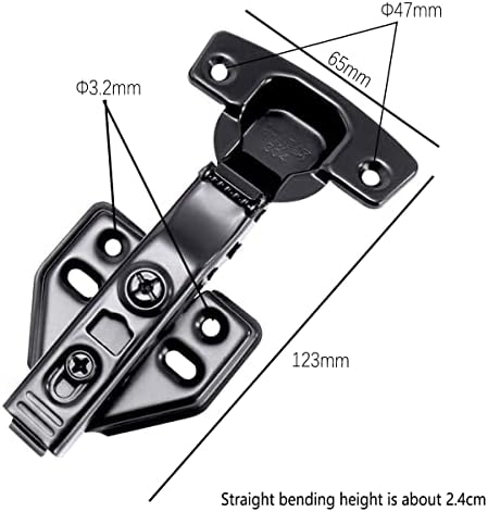 Soft Close Hinges 6 PCS Kitchen Cabinets Hinge as 110 Degree 35mm for Folding Close Cushioning Cupboards Doors Cupboard Full Overlay Cabinet Door Plate with 36 PCS Screws