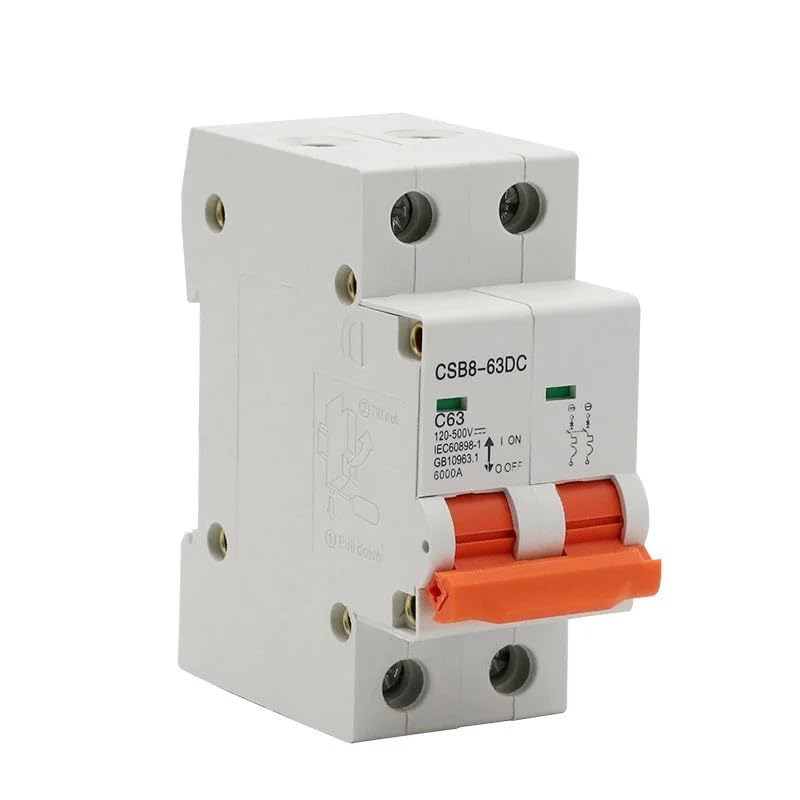 Interruttore Magnetotermico Interruttore Automatico Solare 1P 2P 3P 4P DC 250V-1000V 10 Fusibile 3/6/10/16/20/25/32/40/50/63/80/100/125A Interruttori Automatici(4,50A)
