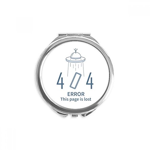 Miroir rond erreur 404 de poche portable, le cadeau insolite parfait pour les fans d'informatique