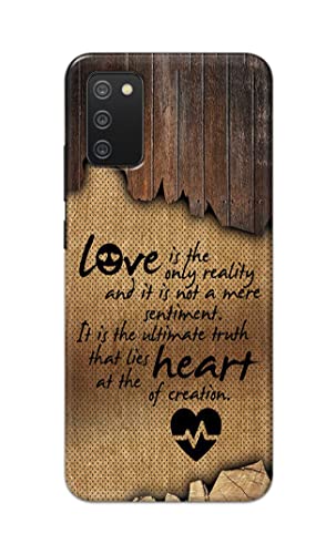 Image of PRINTFIDAA Love is The Only Reality and It is Not Mere Sentiment Printed Designer Hard Case for Samsung Galaxy M02s / Samsung A02s / Samsung F02s / Samsung A03s Back Cover -(e) RPM1010