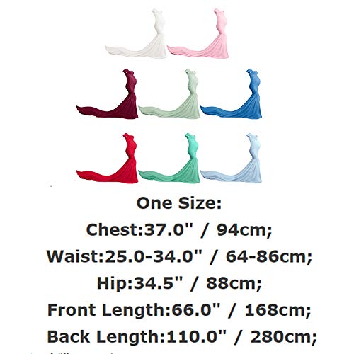 Women Sleeveless Maternity Off Shoulder Mermaid Chiffon Gown V Neck Elegant Slim Fitted Maxi Trailing Long Evening Dress Stretchy Pregnancy Photography Baby Shower Dress For Photo Shoot Prop Dark Blue #TOP6