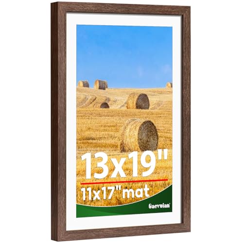 Gaevuian 13x19 picture frame,Distressed Farmhouse Wood Pattern 13x19 poster frame