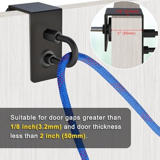 Kipika Door Anchor for Resistance Bands, Heavy Duty Door Anchor Attachment, Workout Door Mount Anchors for Body Weight Straps, Strength Training, Physical Therapy Exercise, Home Gym