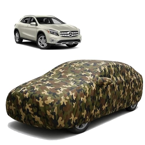 Image of Sulfar 100% Waterproof Car Body Cover for Mercedes Benz GLA - Triple-Stitched Dustproof UV, Heat & Rain Protection with Mirror Pockets, Full-Bottom Elastic & Free Storage Bag - All-Weather Indoor Outd