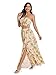 Floerns Women's Summer Printed 2 Piece Outfit Crop Tube Tops and Split Long Skirt Set Pink Floral XL