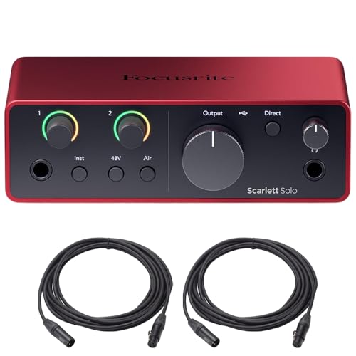 Focusrite Scarlett Solo 4th Gen Audio Interface AMS-SCARLETT-SOLO-4G Bundle with