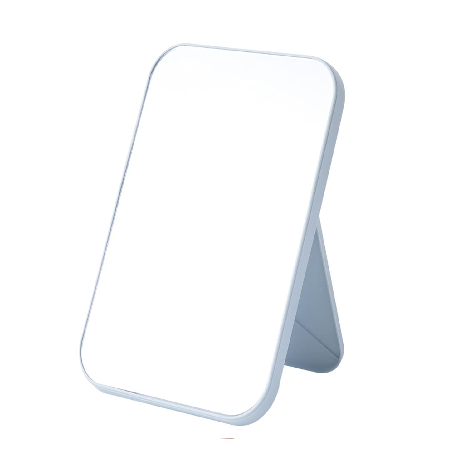 Primetan Makeup Mirror Table Desk Vanity,8-Inch Portable Folding Mirror with Stand Foldable Portable Square Mirror Makeup Mirror for Girls (Blue)-image-32