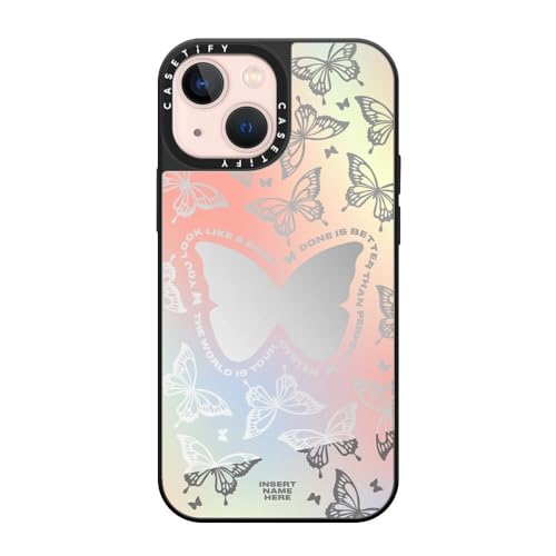 Coque MagSafe iPhone 13 Mini miroir antichoc 1,5m CASETiFY papillons