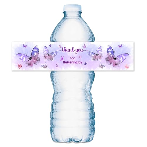 Labels, Waterproof Water Bottle Wrappers, Thank You For Flut