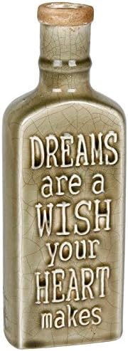 BEAUTIFUL APOTHECARY VASE"DREAMS ARE A WISH" CERAMIC BOXED 26.5cm